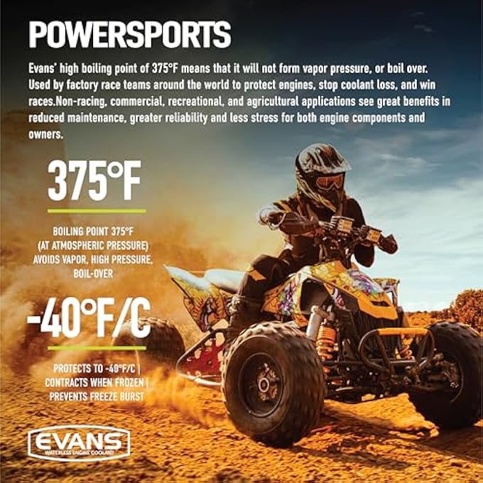EVANS COOLANT EC72064-2 EC41001 POWERSPORTS WATERLESS COOLANT AND PREP FLUID COMBO PACK, 2 GALLON WITH FUNNEL - Image 3